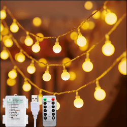 🌟 Taiyongkang Lichterkette 3-in-1 Stromversorgung | 100 Leds | 8 Modi & Timer | Wasserdicht | USB & Batteriebetrieb 🌟