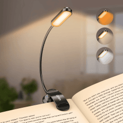 📚 Gritin Leselampe Buch Klemme mit 11 LEDs, LED Buchlampe USB C Wiederaufladbar 🌟