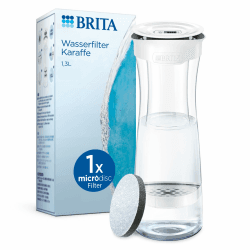 BRITA Wasserfilterkaraffe, weiß (1,3L) inkl. 1 MicroDisc Wasserfilter 🌊🌿