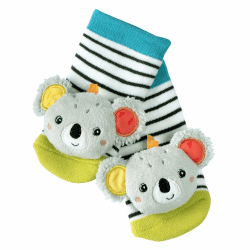 Fehn Rasselsocken Baby Koala 🐨 - Förderung der Motorik - Babykleidung & Lernspielzeug für Kinder von 0-12 Monaten