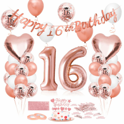 Luftballon 16. Geburtstag Roségold 🎈🎉