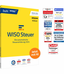 🌟 WISO Steuer 2025 (für Steuerjahr 2024) | Für Windows, Mac, Smartphones und Tablets | Frustfreie Verpackung | Amazon Exklusiv
