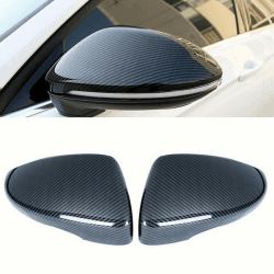 🚗🔧 1 Paar Auto Spiegel Kohlefaser Rückspiegel Ersatz Spiegelkappen Gehäuse für Golf 7 MK7 2012-2019 - Sonderangebot!