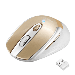 LeadsaiL Leise Kabellose Maus - Golden 🖱️🌟