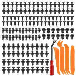 🚗 190 Stück Befestigungsclips Auto, 6 Größen Universal Türverkleidung Befestigungclips Set