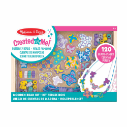 Melissa & Doug Bastelset Mädchen & Jungen 🎨 | Perlen zum Auffädeln Kinder ab 4 | Armbänder & Ketten basteln Mädchen | Kinderschmuck aus Holzperlen selber machen