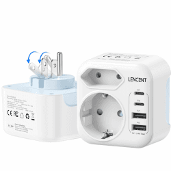 LENCENT Klappbarer Reiseadapter USA Deutschland Stecker 🌍🔌