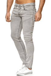 👖 Tazzio Jeans Slim Fit Herren Jeanshose Stretch Designer Hose Denim 16533 32W / 32L Grau - Angebot!