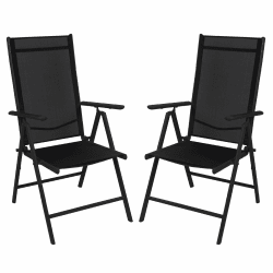 Montafox Klappstuhl Set Balkonstühle Alu Gartenstuhl Verstellbar Klappbar Belastbarkeit 120 kg