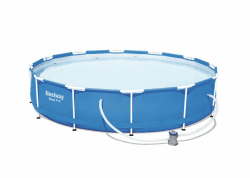 🏊‍♂️🌊 Bestway Steel Pro Frame Pool - Rund 366x76 cm Stahlrahmenpool-Set 🌊🏊‍♀️