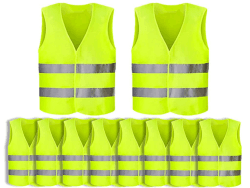 🚧 Angebot: 10PCS Gelbe Reflektierende Sicherheitswesten