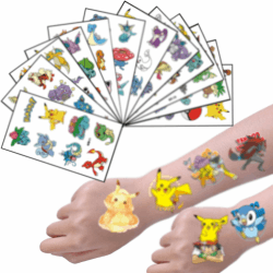 🎉 KOOCOVY Monster Hautfreundliche Temporäre Tattoos - 12 Blätter 300+ Tattoos