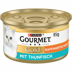 🐟🐱 Gourmet Gold Raffiniertes Ragout Katzenfutter mit Thunfisch 12er Pack