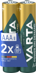 🔋 VARTA AAA wiederaufladbare Batterien - 2 Stück 📞