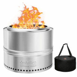 🔥🏕️ Onlyfire Tragbare Feuerstelle aus Edelstahl mit Aufbewahrungstasche - Feuerstelle für Outdoor & Garten