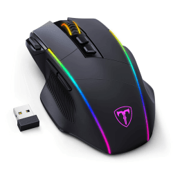 RisoPhy Gaming Maus Kabellose RGB mit 8 programmierbaren Tasten und 10000DPI