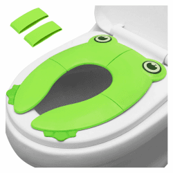 🐸 PandaEar Faltbarer Toilettensitz für Kinder | Grün 🚽