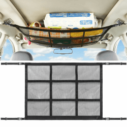 🚗🌟 JINYJIA Gepäcknetz Auto für Aufbewahrung, 90 × 65 cm Autodach Gepäcknetz Decke 🌟🚗