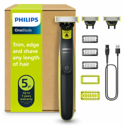 Philips OneBlade 360 Face & Body - Elektrischer Bartschneider, Rasierer und Bodygroomer
