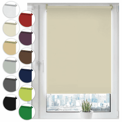 Verdunkelungsrollo Klemmfix ohne Bohren 90cm x 130cm Creme 🌙🪞