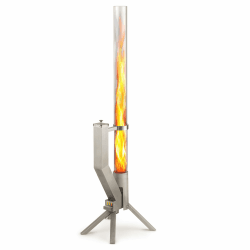 🔥 GARDENFLARE Feuerrohr - Edelstahl Feuersäule und Pelletfackel für Tolles Ambiente-Feuer