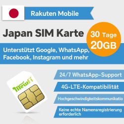 🇯🇵 Japan SIM-Karte 📱🌐 - Nur Daten, Keine Anrufe/SMS - 4G Netz