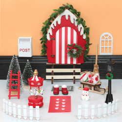 🎅🎄 JINYJIA Wichteltür Set 21tlg Weihnachtsdekoration 🧝‍♂️🚪
