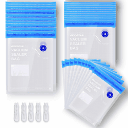 🌿🍗 Vakuumbeutel Lebensmittel Wiederverwendbar mit Ventil Reißverschluss Bpa Frei Sous Vide Vakuumierbeutel 30 Stk. - Deal