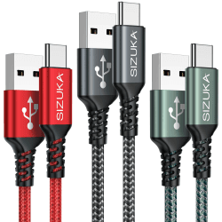 🔋📱 USB C Kabel [3 Stück 2M] - Schnellladekabel für Samsung Galaxy S22 S21 S20 - Ladekabel Typ C
