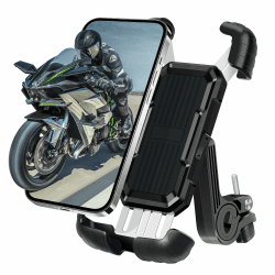 SUPRBIRD Universal Motorrad Handy Halterung für 4,7‘’-7" Zoll Smartphone, Fahrrad Handyhalterung mit 360° Drehbar, Stoßsicher, Einfache Installation, Für Rennrad MTB Scooter, 2024 Verbessertes