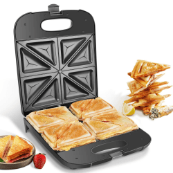 🥪🔥 Aigostar Sandwichmaker XXL für 4 Sandwiches, 1400 W 🥪🔥