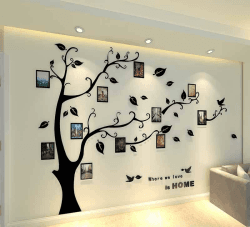 🌳 Purekay Wandtattoo Baum 3D DIY Foto Wandsticker 🌿