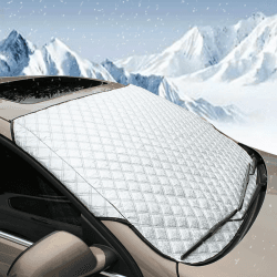 🚗🌞 BEEWAY Sonnenschutz Auto Frontscheibe - Sonnenblende Wintergegen Schnee EIS Frost Sonne UV Staub Wasserbeständig