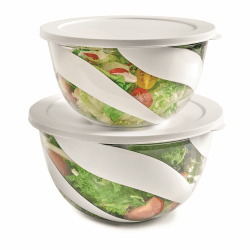 🥗🍲 Snips | Salatschüssel 2er Set mit Deckel | 3 + 5 L Fassungsvermögen 🥗🍲