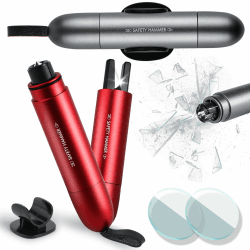 🔨🚗 Riwer Notfallhammer 2er Set Sicherheitshammer Fensterbrecher 2 IN 1 Nothammer Autoscheibe