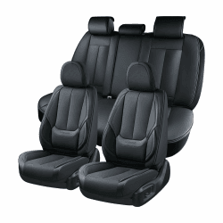 Coverado Sitzbezüge 5 Stück, Wasserdichtes Leder Auto Sitzschutz Komplettset 🚗