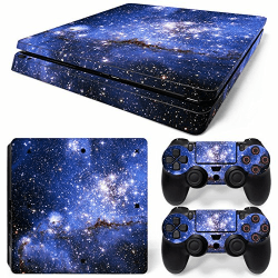 🌌🎮 Mcbazel Pattern Series Decals Vinyl Haut Aufkleber für PS4 Slim (Blau Galaxy) - Angebot!