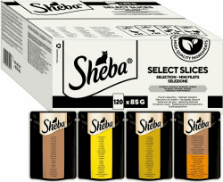 🐱🍽️ Sheba Selection Katzen Nassfutter im Portionsbeutel Multipack 120x85g 🐾