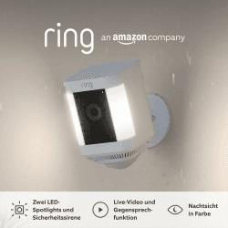 Ring Spotlight Kamera Plus Akku (Spotlight Cam Plus) | Überwachungskamera mit WLAN 📹🔦🔒