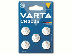 🔋 VARTA Batterien Knopfzellen CR2025, 5 Stück - Power on Demand 🔋