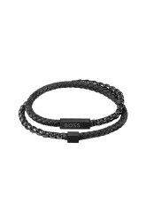 BOSS Jewelry Herren Lederarmband Kollektion BLENDED Schwarz 🖤🔝
