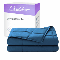 Tägliches Traum Therapie Gewichtsdecke 🌙 4,5Kg Baumwolle Blau