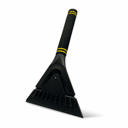 🚗 Eiskratzer Auto | ABS Eisschaber | Rutschfester Softgriff | Multifunktional | Länge 27 cm | Breite 14,5 cm | Schwarz