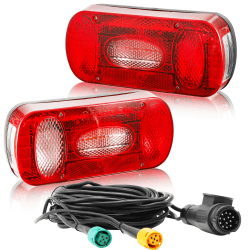 DARKGUARD Rückleuchten Anhänger Set 12v 🚗💡 | 5,2m Kabel | Wasserdicht | E11 Prüfzeichen