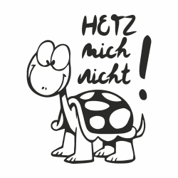 😺🚗🔖 tradercat Auto Aufkleber Hetz Mich Nicht 2-10cmx12cm - Sticker für alle Oberflächen