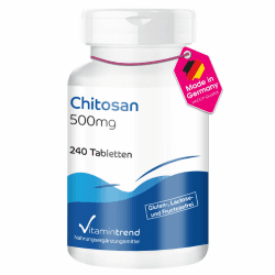 Chitosan 500mg - 240 Tabletten - natürlicher Ballaststoff | Vitamintrend® 🌿✅