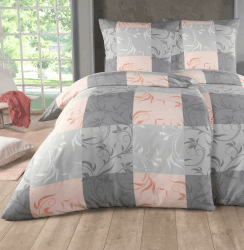 🛌😴 Kuscheli® Bettwäsche 135x200 4 teilig | ÖkoTex Zertifiziert & für Allergiker geeignet | Bettwäsche Set mit je 2 Bettbezügen 135 x 200 & Kissenbezügen 80x80 | modern & hochwertig, Farbe:D08