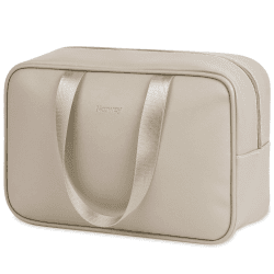Volle Größe Kulturbeutel Große Kosmetiktasche Reise Make-up Taschen Organizer für Damen und Frauen A-braun 🌟