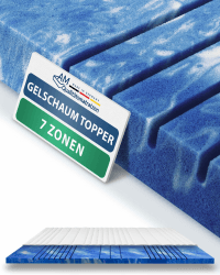 🌟 Luxuriöser Gelschaum-Topper 180x200 cm 7-Zonen Deluxe