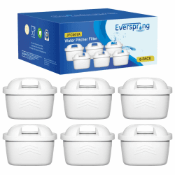🌊💧 EVERSPRING Wasserfilter 6 Stück - Kompatibel mit Brita Maxtra+, Maxtra Plus, Mavea, Anna Duomax